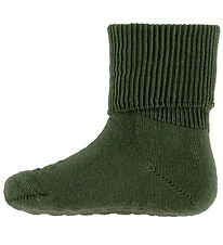 GoBabyGo Socks - Non-Slip socks - Merino Wool - Olivine