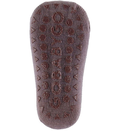 GoBabyGo Strumpor - Halkfria strumpor - Merinoull Wool - Dark Pu