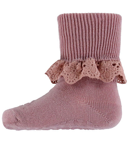 Chaussettes - Antidérantes GoBabyGo - Laine - Rose des bois av.  Chaussettes - Antidérantes GoBabyGo - Laine - Rose des bois av.