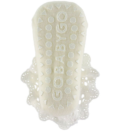 Chaussettes - Antidérantes GoBabyGo - Laine - Blanc comme neige  Chaussettes - Antidérantes GoBabyGo - Laine - Blanc comme neige