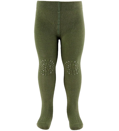 GoBabyGo Tights - Non-Slip - Bamboo - Deep Lichen Green