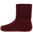 GoBabyGo Socken - Rutschfest - Wine Rot m. Glitter