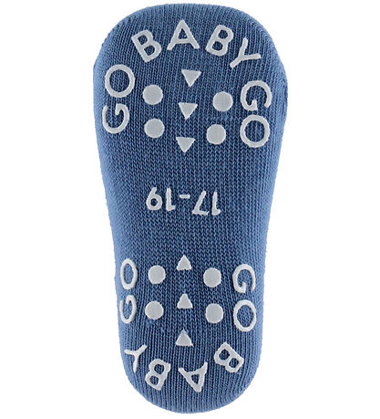 GoBabyGo Socks - Non-Slip - Demin Blue