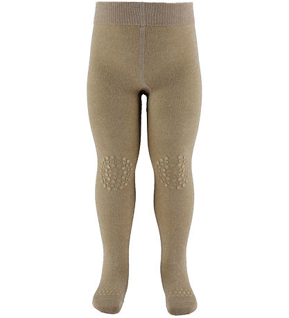 GoBabyGo Strumpbyxor m. Halkskydd - Bambu - Champagne Beige m.