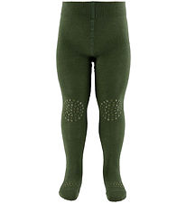GoBabyGo Tights - Non-Slip - Noos - Wool - Olivine