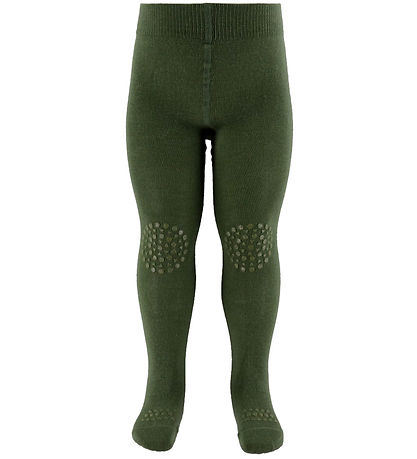 GoBabyGo Tights - Non-Slip - Noos - Wool - Olivine