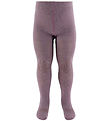GoBabyGo Tights - Non-Slip - Noos - Wool - Dark Purple Lazy