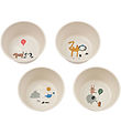 Liewood Bowls - 4-Pack - Cees - Around The World/Sandy Liewood Bowls - 4-Pack - Cees - Around The World/Sandy