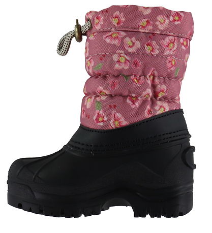 Pom Pom Winter Boots - PmWill - Autumn Anemone AOP