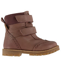 Pom Pom Winter Boots w. Lining - Dark Rose