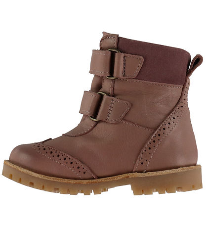 Bottes d'Hiver Pom Pom - Broque Velcro Botte Tex - Dark Rose Bottes d'Hiver Pom Pom - Broque Velcro Botte Tex - Dark Rose