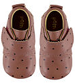 Pom Pom Prewalker - Velcro Scallops - Vintage Rose Dot