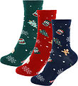 Name It Socks - 3-Pack - NknVismas - Jester Red/Navy Blazer + Name It Socks - 3-Pack - NknVismas - Jester Red/Navy Blazer +