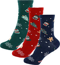 Name It Socken - 3er-Pack - NknVismas - Jester Red/Navy Blazer + Name It Socken - 3er-Pack - NknVismas - Jester Red/Navy Blazer +