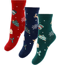 Name It Socken - 3er-Pack - NmnVismas - Jester Red/Navy Blazer + Name It Socken - 3er-Pack - NmnVismas - Jester Red/Navy Blazer +