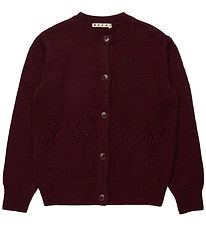 Marni Cardigan - Nylon/Ull - Berry Syltetøy