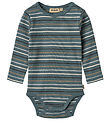 Wheat Bodysuit l/s - Freddie - Blue Multi Stripe