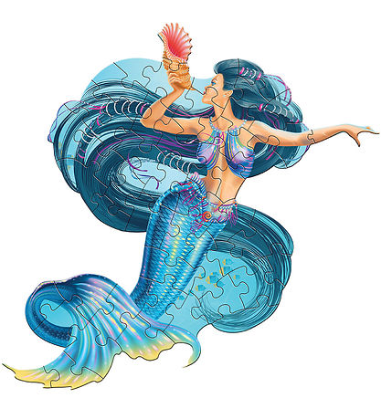 Madd Capp Puzzles Púsluspil - I Am LiL' Mermaid - 48 Kubbar