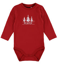Name It Bodysuit l/s - NbnRajul - Jester Red/Christmas