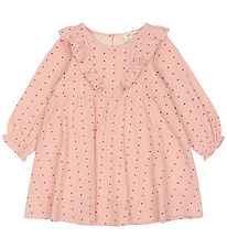Petit Piao Kleid - Pink Heart m. Rüschen