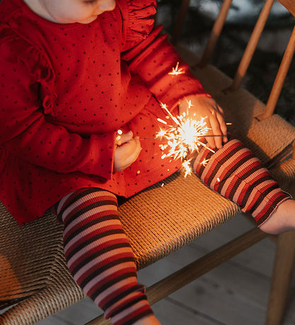 Petit Piao Leggings - Rib - Modal - Biking Red Multistripe Petit Piao Leggings - Rib - Modal - Biking Red Multistripe