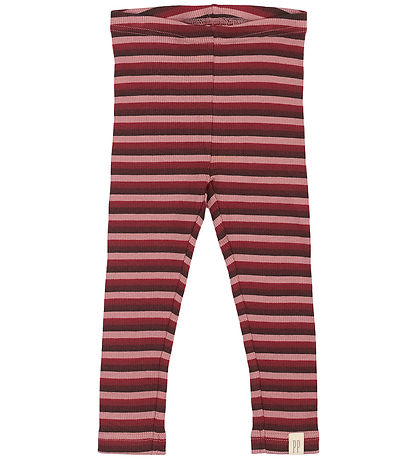 Petit Piao Leggings - Rib - Modal - Biking Red Multistripe Petit Piao Leggings - Rib - Modal - Biking Red Multistripe