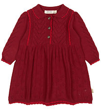 Petit Piao Dress - Pointelle - Knitted - PPDaimi - Biking Red Petit Piao Dress - Pointelle - Knitted - PPDaimi - Biking Red