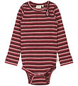 Petit Piao Bodysuit l/s - Rib - Modal - Biking Red Multistripe Petit Piao Bodysuit l/s - Rib - Modal - Biking Red Multistripe