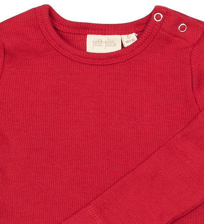 Petit Piao Blouse - Rib - Modal - Jet Red