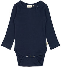 Petit Piao Bodysuit l/s - Rib - Modal - Dress Blues