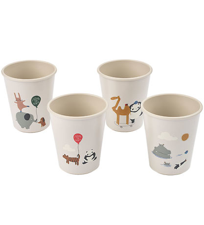 Liewood Cups - 4-Pack - Lana - Around The World/Sandy