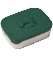 Liewood Lunchbox - Silicone/Steel - Arthur - Garden Green w. Hoo