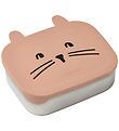 Liewood Lunchbox - Silicone/Steel - Arthur - Pale Tuscany w. Cat Liewood Lunchbox - Silicone/Steel - Arthur - Pale Tuscany w. Cat