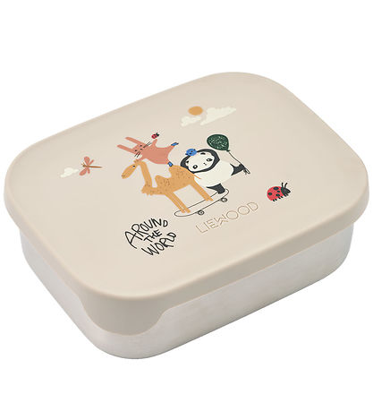 Liewood Nestisbox - Sílikon/Stál - Arthur - Um allan heim/San
