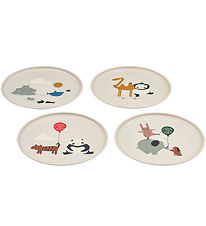 Liewood Plates - Remco - 4-Pack - Around The World/Sandy