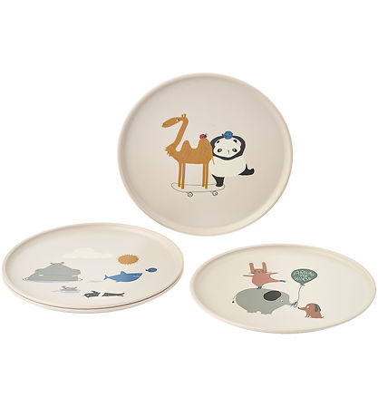Liewood Plates - Remco - 4-Pack - Around The World/Sandy