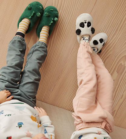 Liewood Slippers - Aviaja Panda - Sandy/Dark Grey