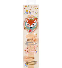 Souza Hair Clips w. Clip Toy - 8-Pack - Fox Souza Hair Clips w. Clip Toy - 8-Pack - Fox