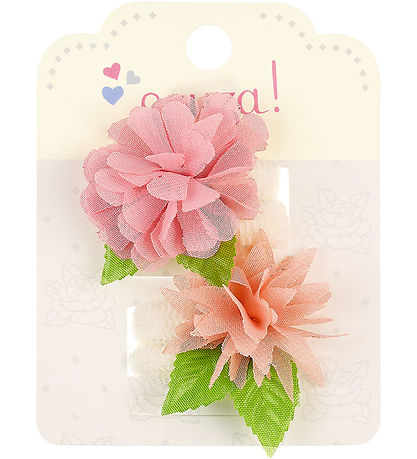Souza Haargummis - 4 st. - Blumen - Rosa