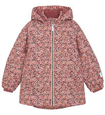 Minymo Winter Coat - AOP - Peach Whip