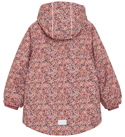Minymo Winter Coat - AOP - Peach Whip