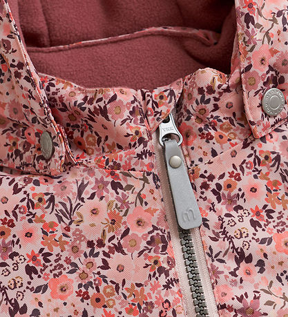 Minymo Winter Coat - AOP - Peach Whip