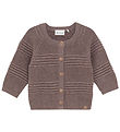 Minymo Cardigan - Knitted - Dark Brown Melange