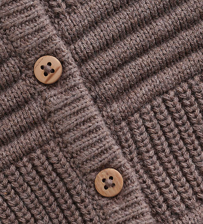 Minymo Cardigan - Knitted - Dark Brown Melange