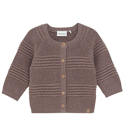 Minymo Cardigan - Knitted - Dark Brown Melange