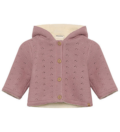 Minymo Cardigan - w. Teddy - Woodrose