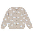 Minymo Cardigan - Knitted - AOP - Smoke Grey
