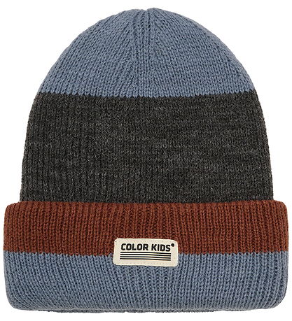 Color Kids Húfa - Ull/Akrýl - Prjónað - Stormsamt veður