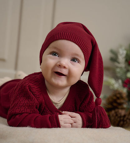 Fixoni Christmas Hat - Knitted - Pixie - Syrah
