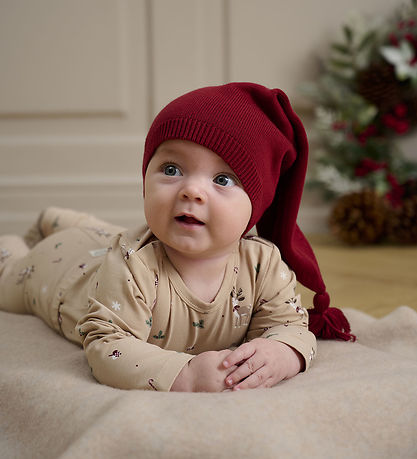 Fixoni Christmas Hat - Knitted - Pixie - Syrah